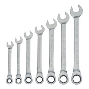 7pc+SAE+Ratcheting+Combination+Wrench+Set