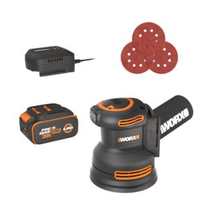 V+Brushless+Cordless+Rotary+Sander+w+Battery+Charger
