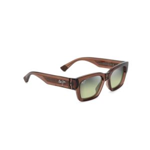 Kenui+Polarized+Sunglasses+Shiny+Light+Brown+Frame+Maui+HT+Lens