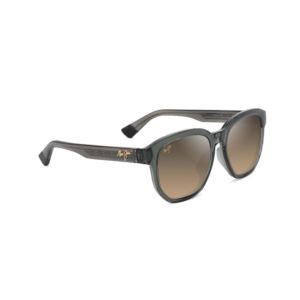 Akahai+AF+Polarized+Sunglasses+Shiny+Trans+Dark+Gray+Frame+HCL+Bronze+Lens