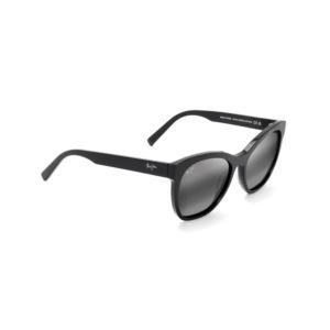 Alulu+Lane+Polarized+Sunglasses+Gloss+Black+Frame+Neutral+Gray+Lens