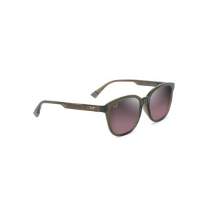 Kuikahi+Asian+Fit+Polarized+Sunglasses+Shiny+Green+Frame+Maui+Rose+Lens