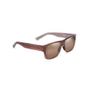 Keahi+Polarized+Sunglasses+Brown+Stripe+Frame+HCL+Bronze+Lens