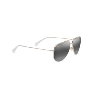 Hauoli+Polarized+Sunglasses+Shiny+Light+Gold+Frame+Neutral+Gray+Lens