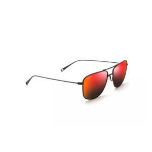 Mikioi+Polarized+Sunglasses+Matte+Black+Frame+Hawaii+Lava+Lens