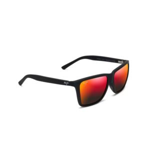 Cruzem+Polarized+Sunglasses+Matte+Black+Frame+Hawaii+Lava+Lens