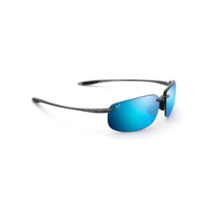 Hookipa+XL+Polarized+Sunglasses+Translucent+Gray+Frame+Blue+Hawaii+Lens