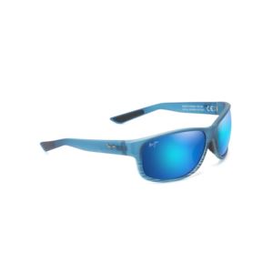 Kaiwi+Channel+Polarized+Sunglasses+Blue+Black+Stripe+Frame+Blue+Hawaii+Lens