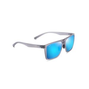 Honokalani+Polarized+Sunglasses+Translucent+Gray+Frame+Blue+Hawaii+Lens