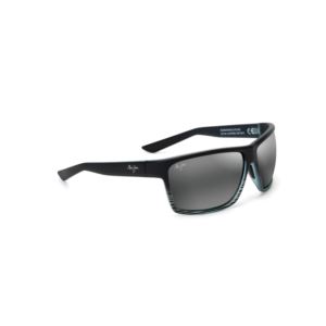 Alenuihaha+Polarized+Sunglasses+Gray+Black+Stripe+Frame+Neutral+Gray+Lens