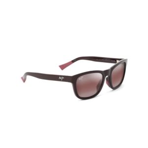 Kapii+Polarized+Sunglasses+Shiny+Red+Frame+Maui+Rose+Lens