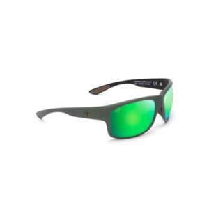 Southern+Cross+Polarized+Sunglasses+Matte+Khaki+Frame+MAUIGreen+Lens