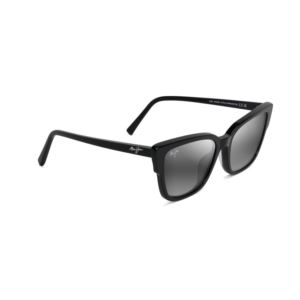 Kou+Polarized+Sunglasses+Black+Gloss+Frame+Neutral+Gray+Lens