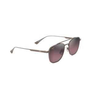 Kahana+Polarized+Sunglasses+Matte+Brown+Frame+Maui+Rose+Lens