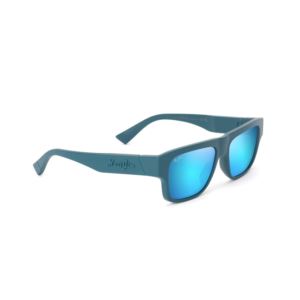 Kokua+Polarized+Sunglasses+Matte+Petrol+Blue+Frame+Blue+Hawaii+Lens