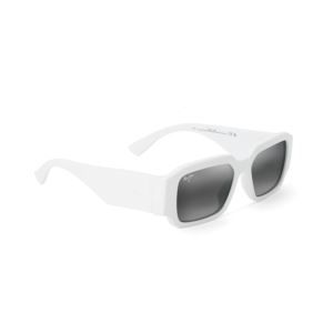 Kupale+Polarized+Sunglasses+Shiny+White+Frame+Netural+Gray+Lens