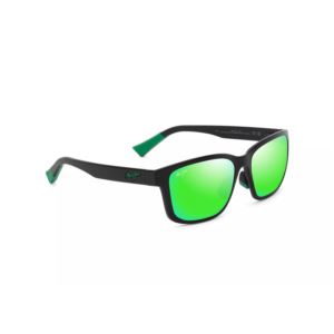 Lehiwa+Asian+Fit+Polarized+Sunglasses+Matte+Black+Frame+MAUIGreen+Lens