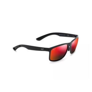 Huelo+Polarized+Sunglasses+Matte+Black+Frame+Hawaii+Lava+Lens