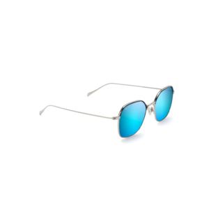 Moon+Doggy+Polarized+Sunglasses+Matte+Silver+Frame+Blue+Hawaii+Lens