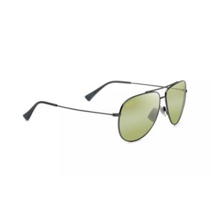 Hauoli+XL+Polarized+Sunglasses+Shiny+Dark+Ruthenium+Frame+Maui+HT+Lens