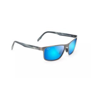 Anemone+Polarized+Sunglasses+Brushed+Dark+Gunmetal+Frame+Blue+Hawaii+Lens