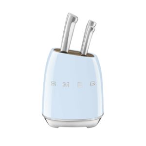 SMEG+Knife+Block+Set+Pastel+Blue