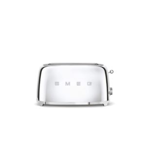 SMEG+s+Retro+Style+Aesthetic+Slice+Toaster+Stainless+Steel