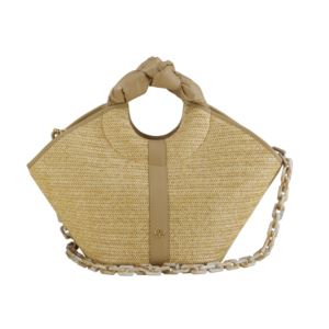 Knotted+Herringbone+Faux+Straw+Tote