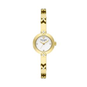 Ladies+Monroe+Gold-Tone+Stainless+Steel+Watch+White+Dial