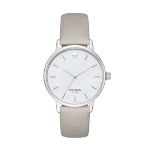 Ladies%27+Metro+Gray+Leather+Strap+Watch+Mother-of-Pearl+Dial