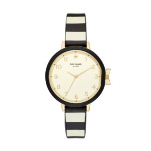 Ladies+Park+Row+Black+%26+Cream+Silicone+Watch+Cream+Dial