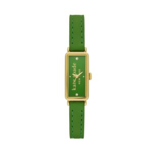 Ladies%27+Rosedale+Gold+%26+Green+Leather+Strap+Watch+Green+Dial