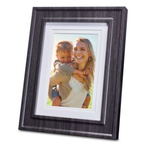 POWERPIC+Photo+Frame+with+Triple+USB+Charging+Dark+Brown