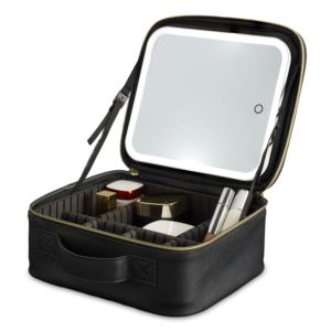 Portable+Lighted+Vanity+Mirror+w+Makeup+Case