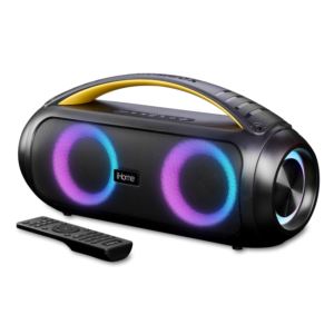 Color+Changing+Splashproof+Bluetooth+Boombox+Black