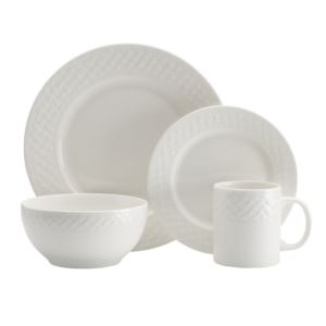 Basket+Weave+White+16pc+Dinnerware+Set