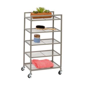 Rolling+Bathroom+Steel+Storage+Cart+5+Tiers