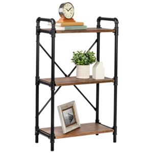 3+Tier+Industrial+Black+Bookshelf