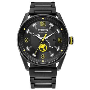 Men%27s+Thor+Eco-Drive+Black+Ion-Plated+Stainless+Steel+Watch+Black+Dial