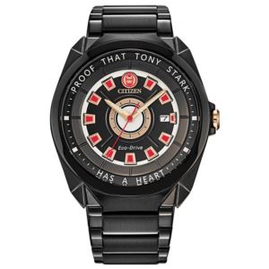 Men%27s+Tony+Stark+Eco-Drive+Black+Ion-Plated+Stainless+Steel+Watch+Black+Dial