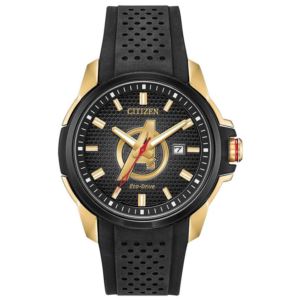 Men%27s+Avengers+Eco-Drive+Black+Silicone+Strap+Black+Dial