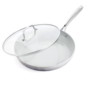 3-Ply+Stainless+Steel+12%22+Nonstick+Fry+Pan+w%2F+Lid