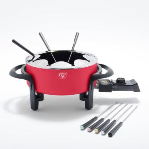 Healthy+Ceramic+Nonstick+Fondue+Part+Set+Red