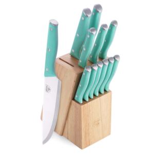 High+Carbon+Stainless+Steel+13pc+Knife+Block+Set+Turquoise