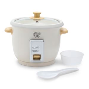 6+Cup+Rice+Cooker+w%2F+Wood+Handles+Cream