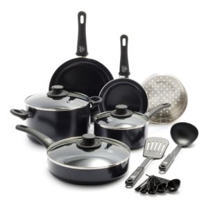 Soft+Grip+12pc+Healthy+Ceramic+Nonstick+Cookware+Set+Black