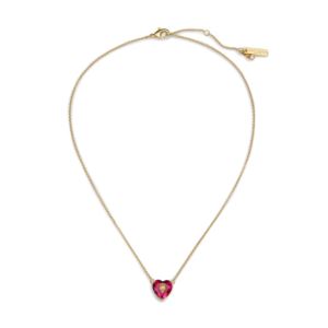 Heart+Gem+Pendant+Necklace+Pink