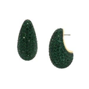 Pave+Dome+Drop+Earrings+Green