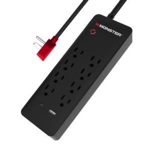 M+Surge+Protector+with+USBC+USBA+Port+Black