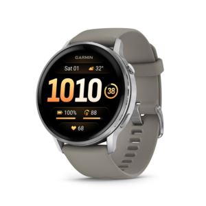 Venu+GPS+Health+Fitness+Smartwatch+mm+Silver+w+Silver+Gray+Band